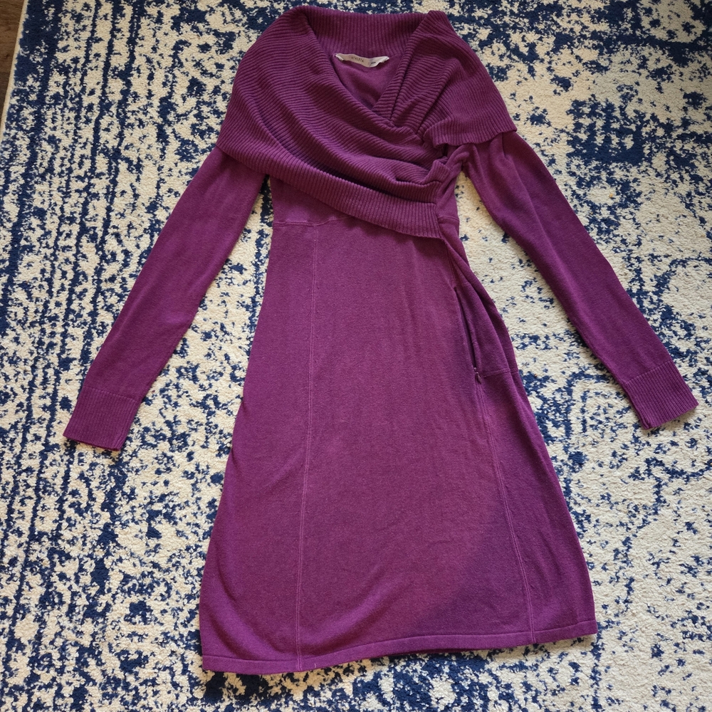 Athleta Vibrant Purple Long Sleeve Dress